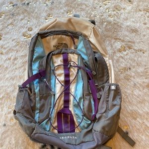North face (Heckler) Backpack blue purple white gray
